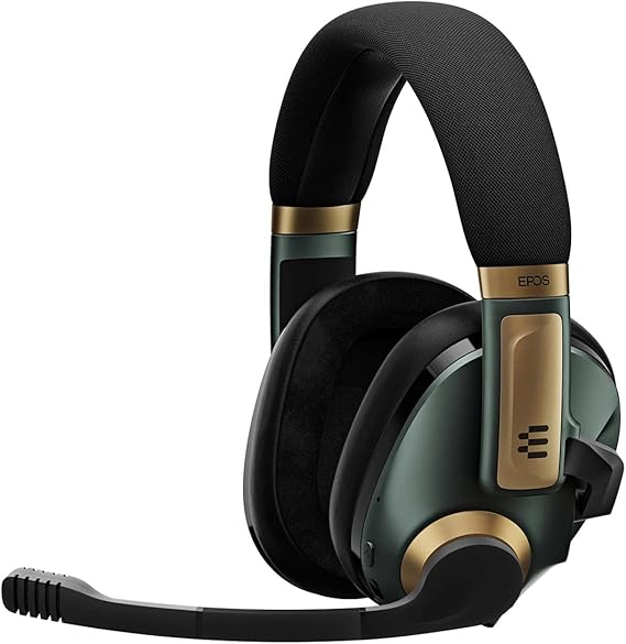 EPOS H3Pro Hybrid Gaming Headset with Microphone for PC, Enhanced Noise-Cancellation, Adjustable, Smart Button Audio Mixing with Bluetooth and Gaming Suite, Surround Sound, (Green)