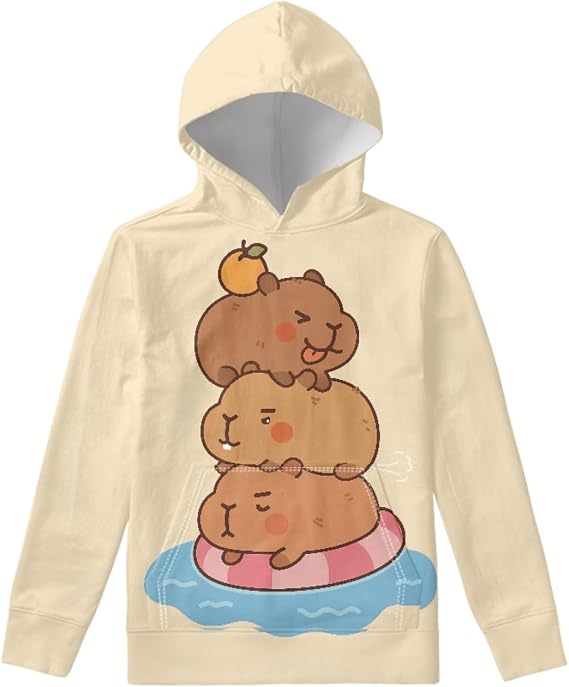 Kids Hoodie Unisex Oversized Sweatshirts for Age 6-16 CHildren Hooded Sweatshirts for Child Long Sleeve Pullover