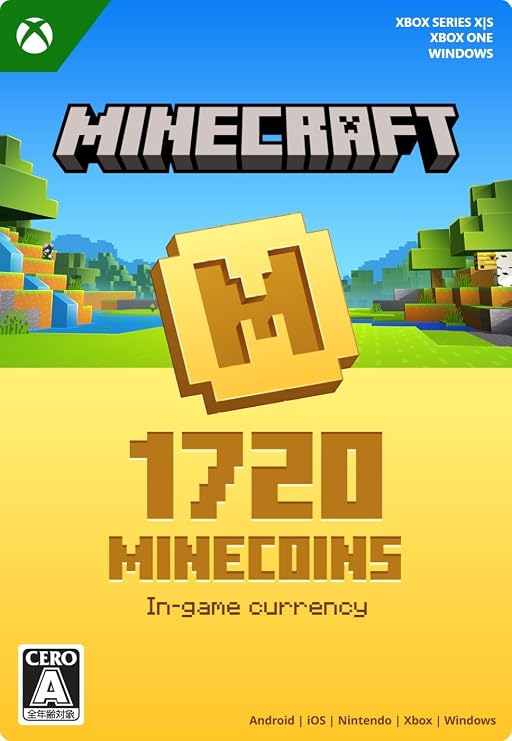 Minecraft Mine Coin Pack 1,720 Minecoins|Xbox One|Windows 10|Nintendo Switch compatible|Online code version