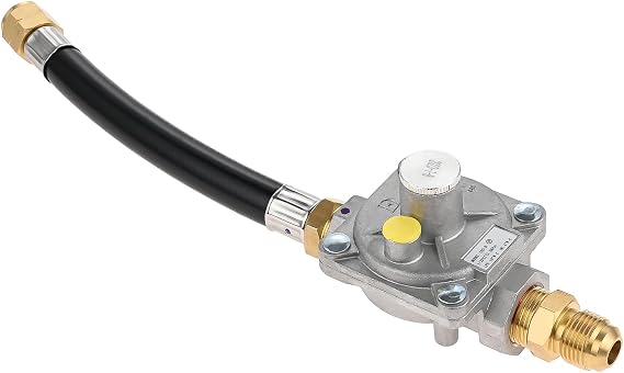 Natural Gas Conversion Kit Regulator | Compatible with Kitchen Aid 710-0003 Gas Grill with Hose 1/2" Male Flare Fitting Replace 3030 CNG 4.0" & LP 10"