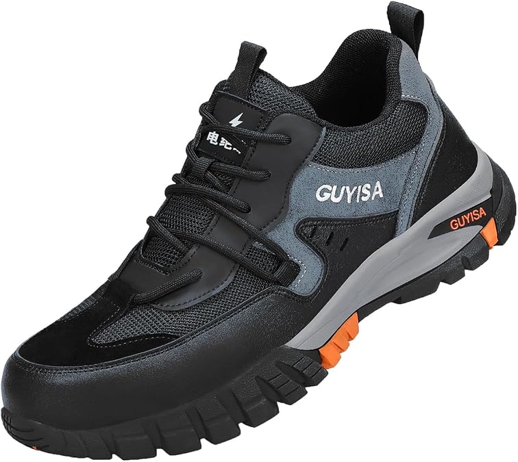 Steel Toe Safety Shoes for Men Non Slip Breathable Industrial Composite Toe Shoes Work Boots