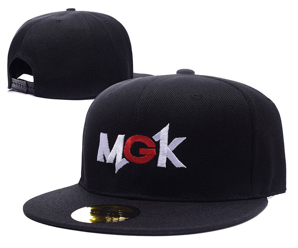 ZZZB MGK Machine Gun Kelly Logo Adjustable Snapback Embroidery Hats Caps Apparel