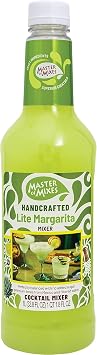 Master of Mixes Margarita Lite Drink Mix, Ready To Use, 1 Liter Bottle (33.8 Fl Oz), Individually Boxed