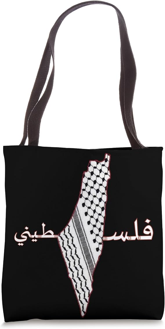 Keffiyeh Palestine Map Men Scarf Shemagh Palestinians Boys Tote Bag