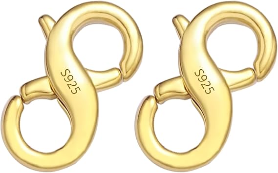 Gold Double Opening Lobster Clasps Closure Necklace Bracelet Extender Clasp
