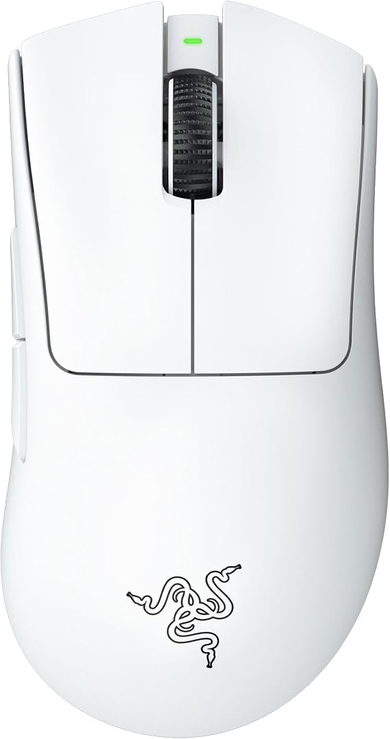 Razer DeathAdder V3 Pro Wireless Gaming Mouse, 64g, 90 Hr Battery, White