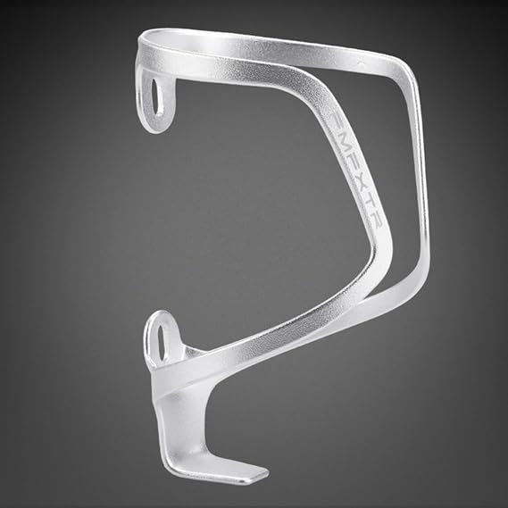 Bicycle Water Bottle Cage Aluminum Alloy Ultra-Light 21g Cycling Cup Holder Rack for Road MTB Bike Outdoor Sports 120x70mm(Silver)