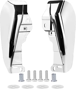 Chrome Mid-Frame Air Deflector Heat Shields Deflector for Harley 2024-2025 Road Street Glide