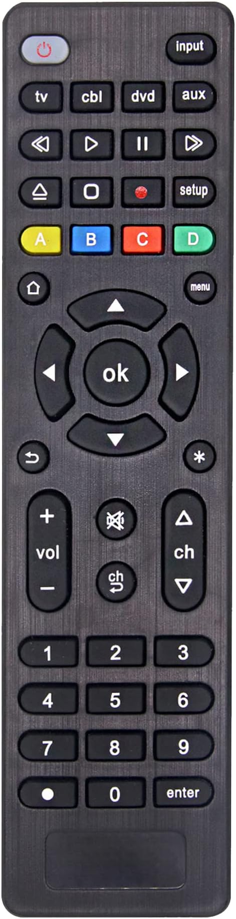 Universal Remote Control for All TVs, Blu-ray/DVD Players, Streaming Media Players, Soundbars, Cable receivers and All Audio/Video Devices - Simple Setup Universal Remote