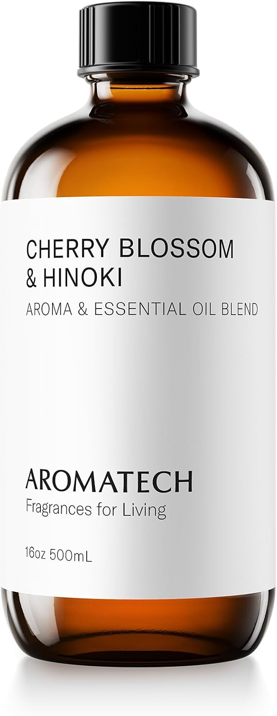 AromaTech Cherry Blossom & Hinoki Aroma Oil for Scent Diffuser (16 Fl Oz (Pack of 1))