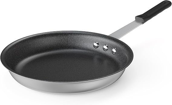 NEWBULIG Nonstick Frying Pan, 10 Inch Heavy-Gauge Aluminum Skillet with Ceramic Nonstick Coating & Stainless Steel Base for Induction, Electric, Gas, Oven Safe, Black Hanging Handle