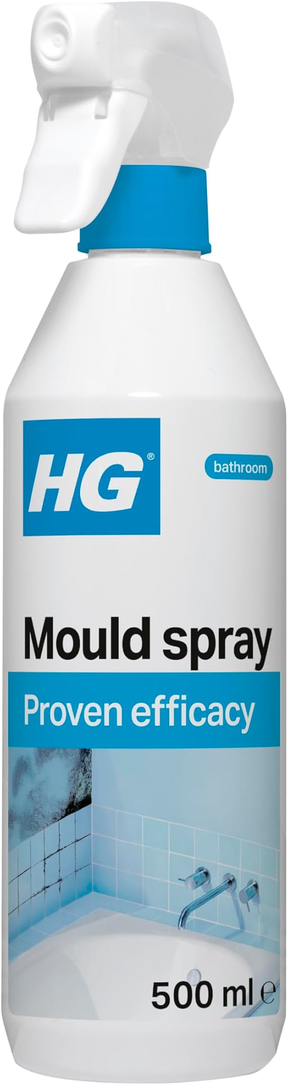 HG Mould Remover Spray | Kills Black Mold & Mildew on Walls & Tiles | 500ml