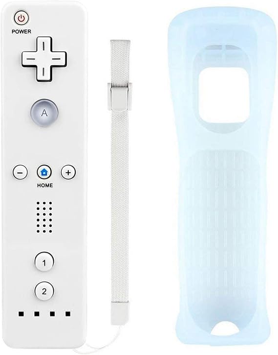Mribo Wii Remote Controller, Replacement Remote Game Controller with Silicone Case and Wrist Strap for Nintendo Wii and Wii U