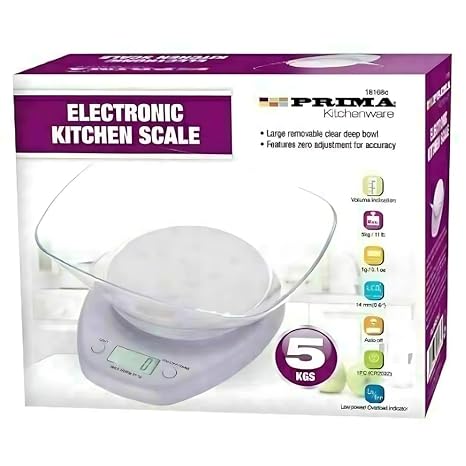 Electronic Kitchen Scale 5kg Kitchenware Prima