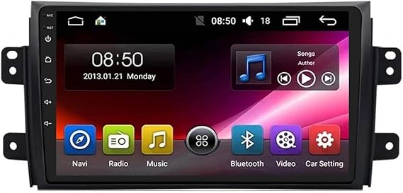 Carplay Android Auto Screen for Suzuki SX4 2006-2012 with Bluetooth/Fm/Aux, Support Mirror Link/Gps Navigation/Voice Control Android Auto Car Play, 8 Core 4G+64G