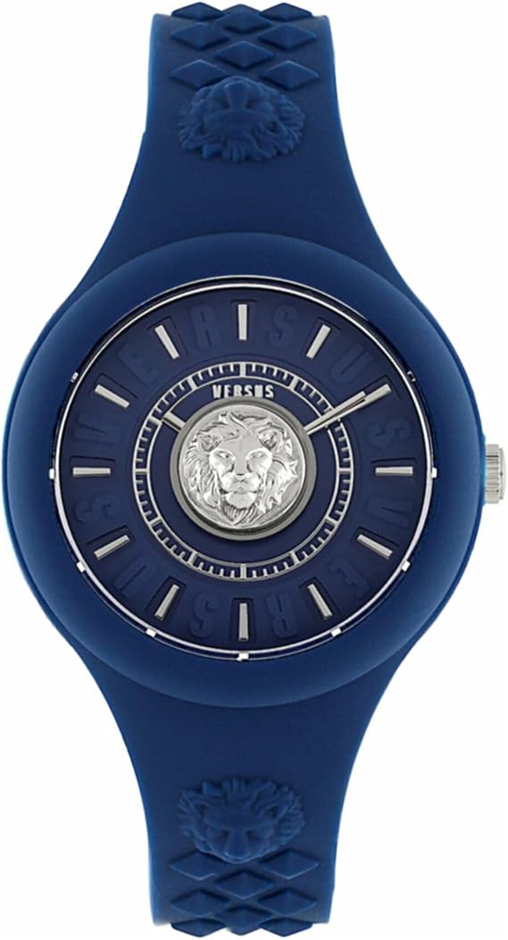 Versus Versace Fire Island Lion Collection Luxury Ladies Watch Watch with Blue Strap, Case and Dial