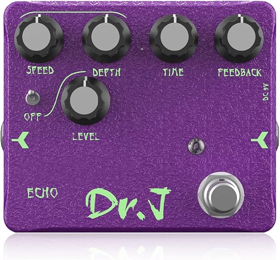 JOYO Delay Pedal Echoes D54, Digital Multi Delay with Modulation for Electric Guitar, High-end Edition, Dr.J Series, Echo Purple