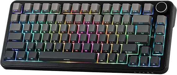 MechLands AJAZZ AK820 MAX HE Hall Effect Magnetic Gaming Keyboard, Adjustable Actuation, 8KHz Polling Rate, Wired Rapid Fast Keyboard, Creamy Gasket, RGB Backlight, NKRO for Win/Mac (Gradient Grey)