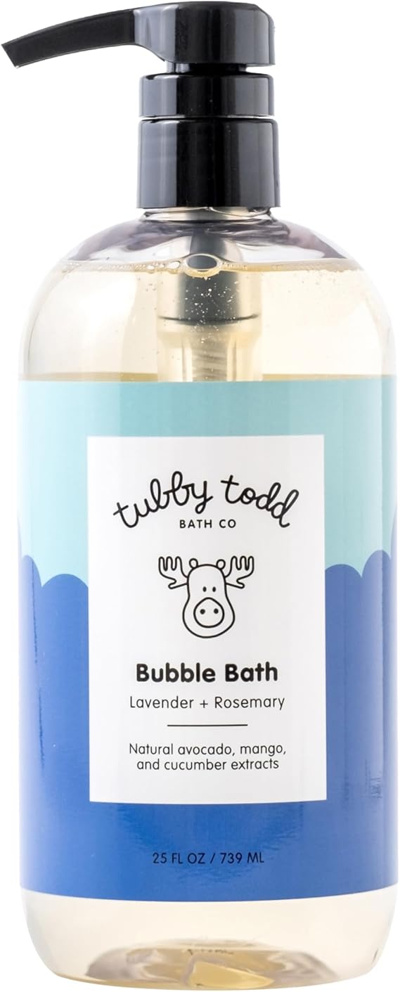 Tubby Todd Bubble Bath for Kids, Toddlers and Babies | Hypoallergenic, Non-Irritating, Sensitive Skin, 1 Pack, 25 fl oz, Lavender Rosemary