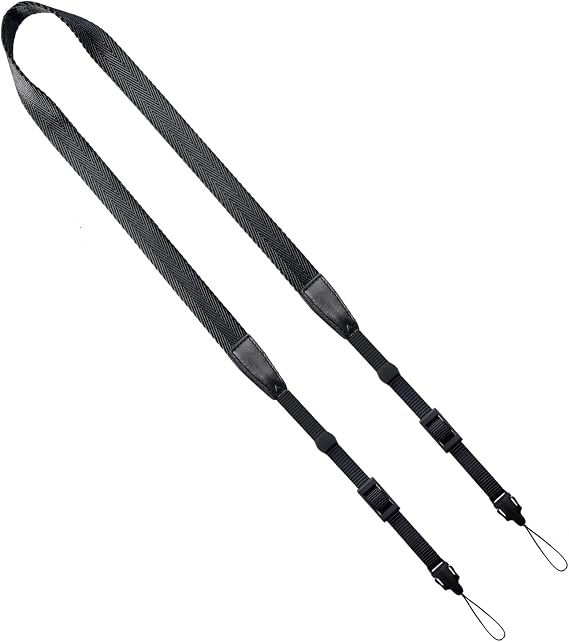 Camera Neck Strap/Thin Camera Strap or Binoculars Strap Black