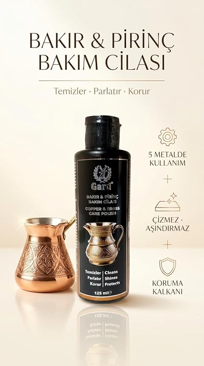 Gard Bakır & Pirinç Bakım Cilası 125 ml