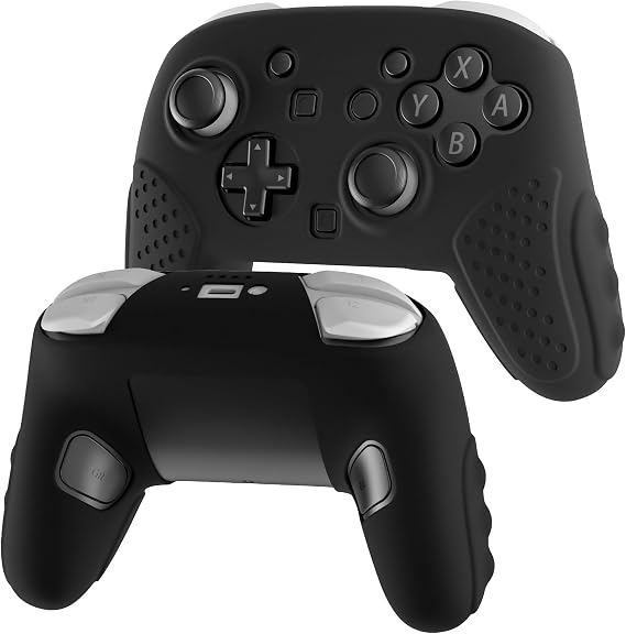 Silicone Switch 2 Pro Controller Case, Softshell Cover Compatible with Nintendo Switch 2 Pro Controller 2025, Ergonomic Comfort Grip Design Full-Body Skin Protector - Black