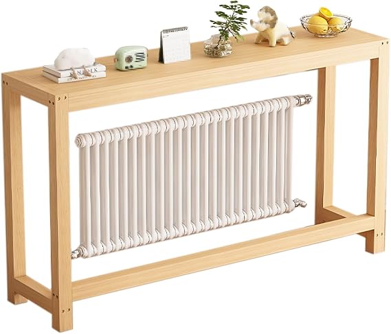 Solid Pine Wood Radiator Cover Shelf, Narrow Console Table for Entryway and Living Room, No Drilling, End Table Maximize Space Multiple Sizes(110x20x70cm/43x8x27.5in)