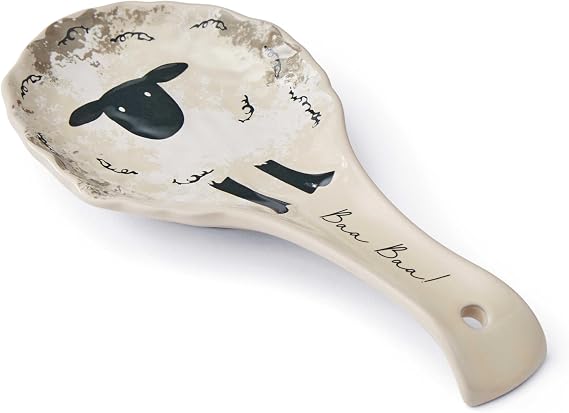 Cooksmart British Designed Spoon Rest | Spoon Rests for All Type of Spoons | Kitchen Spoon Rest for All Types of Kitchens - Highland Sheep