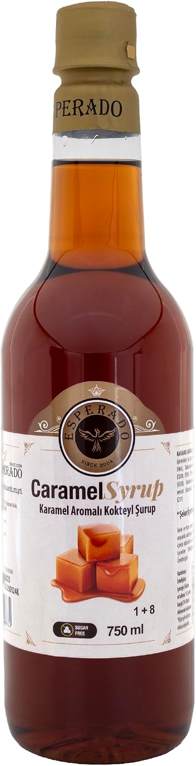 ESPERADO Sugar Free Sugar Free Caramel Flavored Coffee & Cocktail Syrup - 750 ml