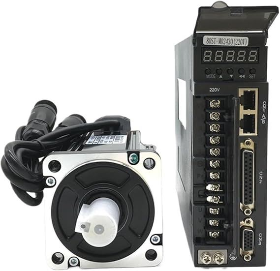 Servo Motor AC 220V Servo Motor Driver Set 100W-1000W 80ST-M02430/60ST-M01330/40ST-M00330/90ST-M02430 RS485 2500 Line Increment Type Encoder(90ST-M03520-5M)