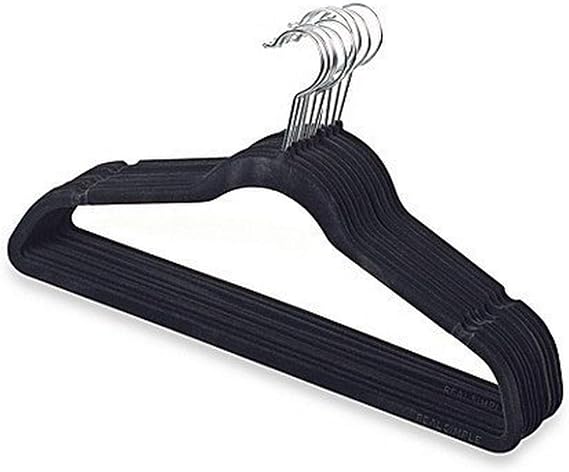 Only Hangers "Petite Size Black Velvet Suit Hangers - 25 Pack