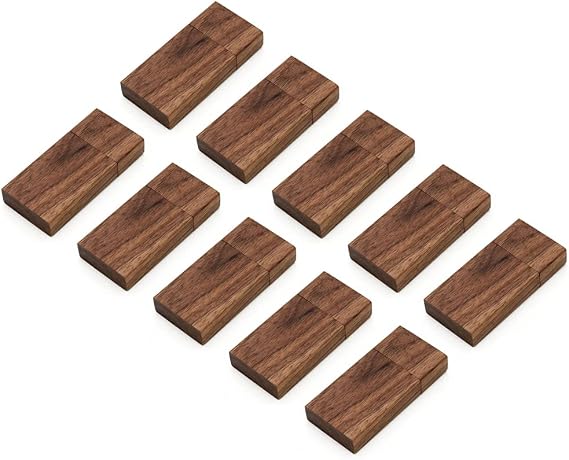 USB-Speicherstick aus Holz 3.0 8 GB Walnussholz 10 Stück