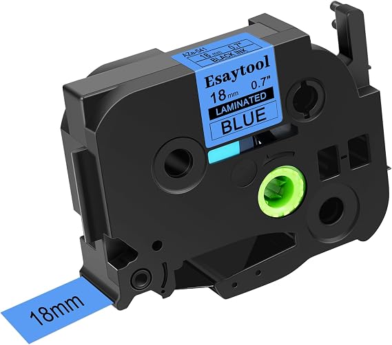 1 Pack Compatible with P-Touch TZe-541 AZE-541 TZ-541 Black on Blue 18mm 0.7'' Laminated Label Tape Replacement for Ptouch PT-1300 PT-2030 PT-300 PT-D400AD PT-E550W PT-P950NW Label Maker