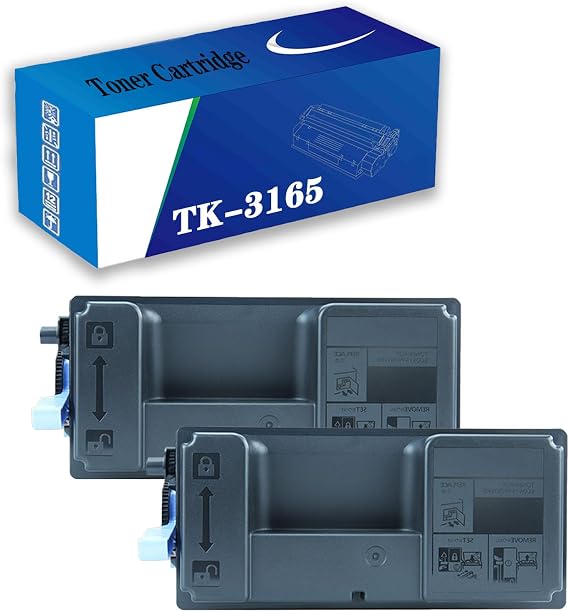 Compatible High Yield Toner Cartridges Replacement for Kyocera TK-3165 TK3165 to Use with P3045dn P3050dn P3055dn P3060dn M3645idn P3145dn Printers Black*2