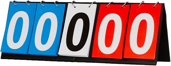 Clear Sports Scoreboard 4/5/6 Digit Easy To Read Flip Scoreboard Portable Usable For School Family Games 4/5/6 Digit Score Keeper Tabletop Flip
