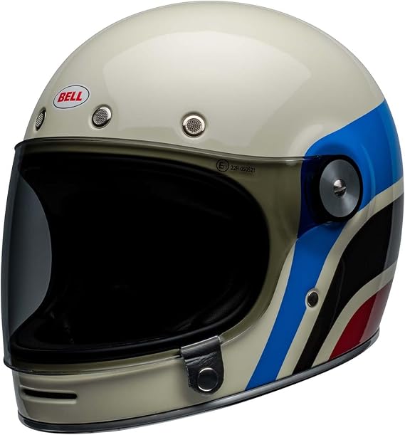 Bell Bullitt Helmet (Speedway Gloss Vintage White/Blue - Small)