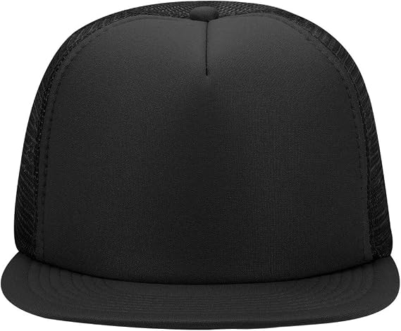 OTTO SNAP Round Flat Visor High Crown Mesh Back 5 Panel Trucker Snapback