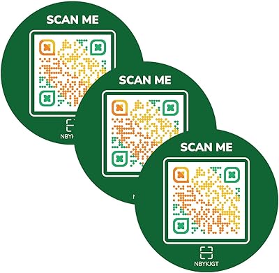 QR Code Stickers 3 Pack Link to Any Page: Review or Social Media Sign, Booking, Menu, Website, Survey, Info, Store & More Editable URL Visitor Insight Waterproof & Weatherproof No AppFees