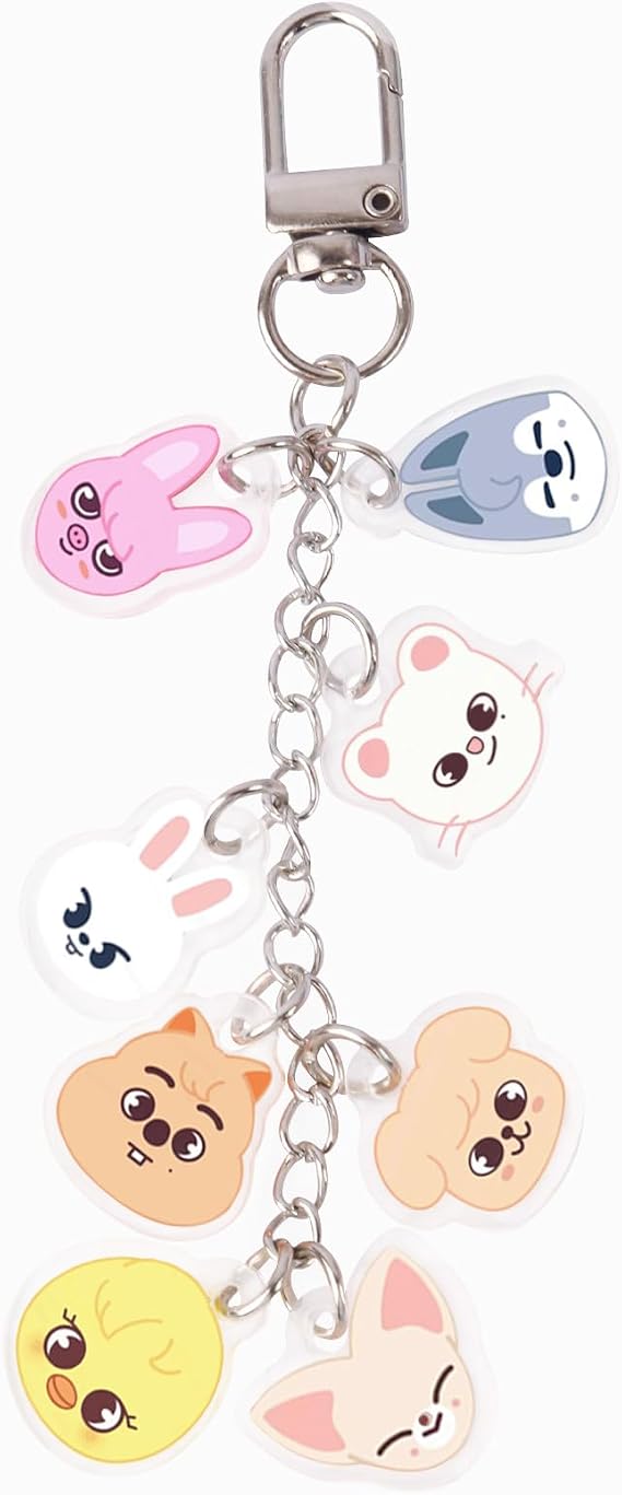 SK-Z Acrylic Keychain Set, Cartoon K-pop Keychain, Cute Wandering Fan Keychain, Graduation Gift, Birthday Gift