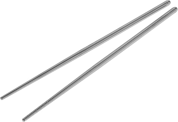 Joyce Chen Reusable Stainless Steel Metal Chopsticks Set, 5 Pair Set