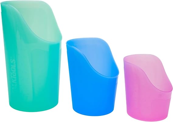 TalkTools CutOut Nosey Cups - Drinking Glass for Stable & Fixed Position, Special Drinking Cups, Therapy Training Cups, Motor and Coordination Support (All 3 Sizes (Pink, Blue & Green))