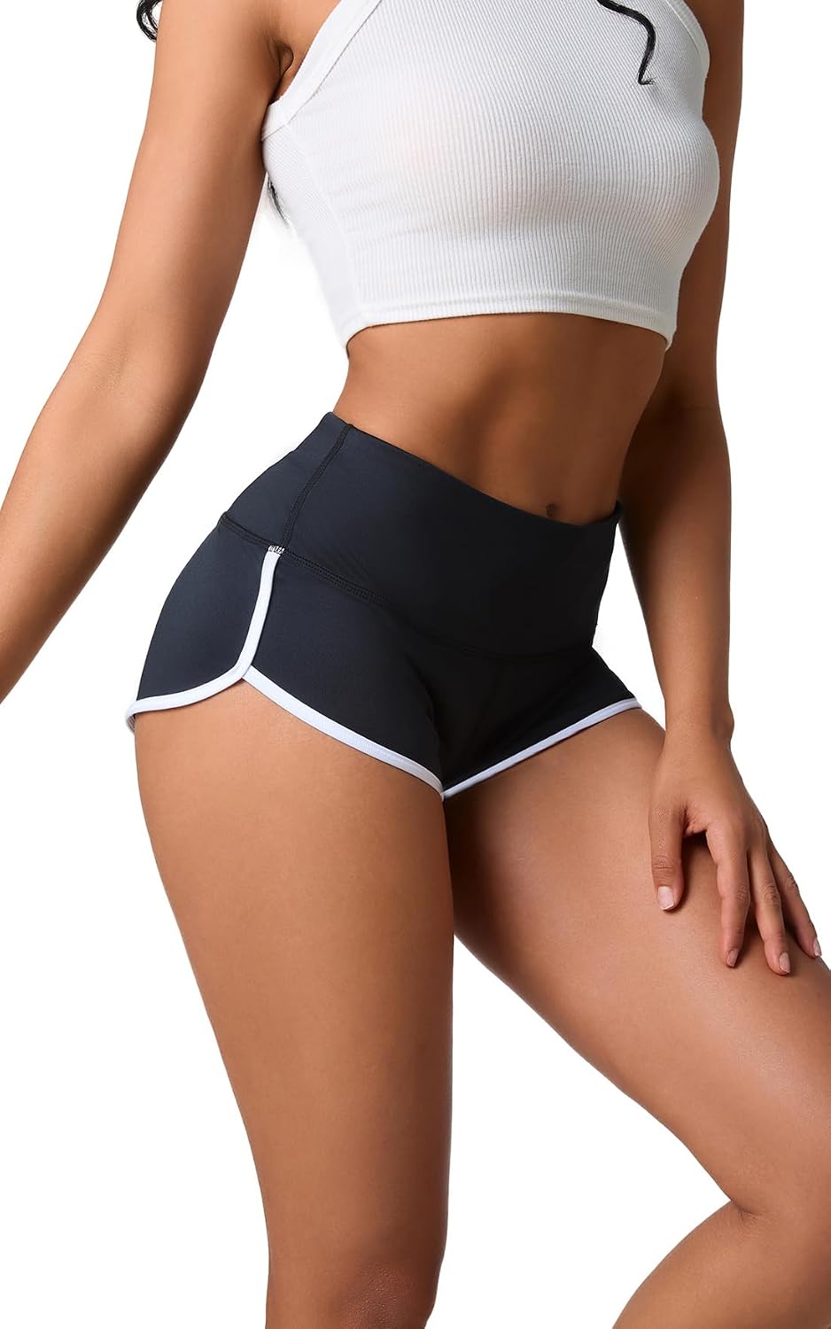 Womens Yoga Booty Shorts Running Athletic Gym Workout