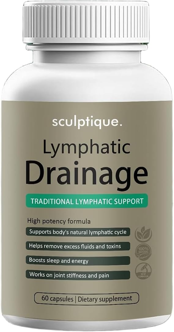 Sculptique Lymphatic Drainage Capsules with Dandelion & Cleavers, 60 Count | Maximum Potency Formula with Dandelion & Cleavers Extract, Supports Cellulite Reduction & Lymphatic Drainage