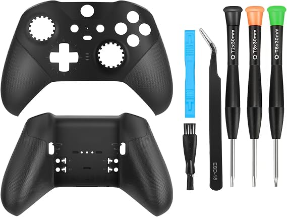 Front Back Housing Shell Faceplate Grip Cover Replacement Repair Parts Accessories Kit for Elite Series 2 Controller