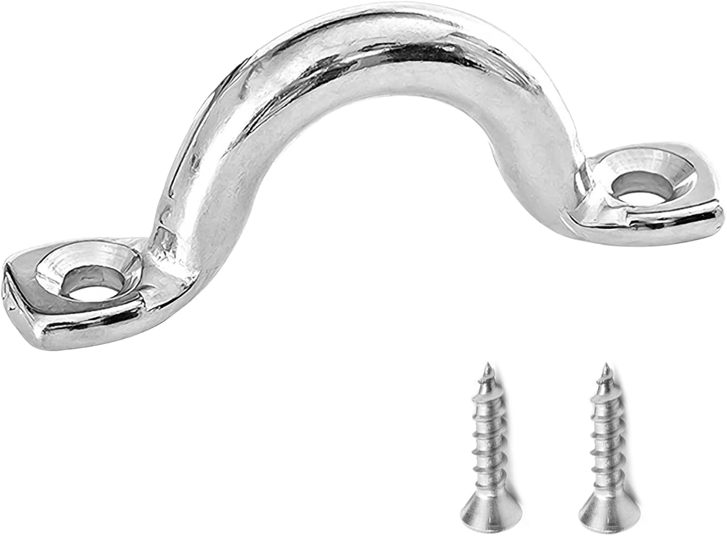 AMYSPORTS Tie Down Deck Loop Steel Stainless Hardware Deck Loop Marine Boat Top Eye Strap Kayak Pad SUS316