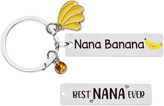 Funny Nana Gifts from Grandkids Keychain - Gigi Birthday Gift from Granddaughter Grandson, Grandma Keychains for Mother's Day