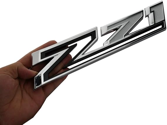 1x New Z71 Emblems Replacement for 2019-2021 Silverado 1500 2500 3500 Decal Badge 84632695 Nameplate OEM (Chrome Black)