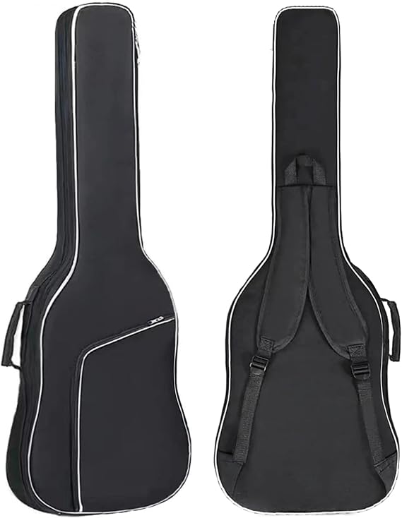 GIGKOUKI Electric Guitar Bag Gig Bag 0.35 Inch Padding Backpack Padded Soft Guitar Case Black (Standard)
