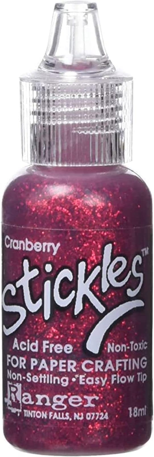 Cranberry Stickles Glitter Glue .5oz