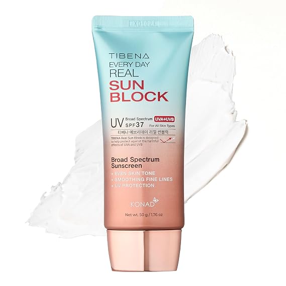 Everyday Real Mineral Sunscreen SPF 37 | Lightweight Korean Sunblock for Face & Neck | No White Cast, Broad-Spectrum UVA/UVB Protection | Calming & Non-Greasy | 60g
